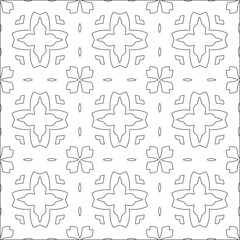 floral pattern background.Repeating geometric tiles from striped elements. Black pattern. 