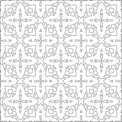 floral pattern background.Repeating geometric tiles from striped elements.  Black pattern. 