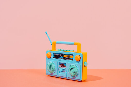 colorful boombox