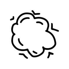 Speech bubble line vector doodle simple icon