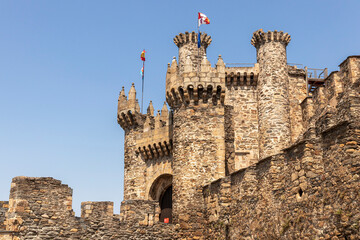 Ponferrada, Spain. The Castillo de los Templarios (Castle of the Knights Templar), a 12th Century...