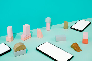 smartphones and building blocks