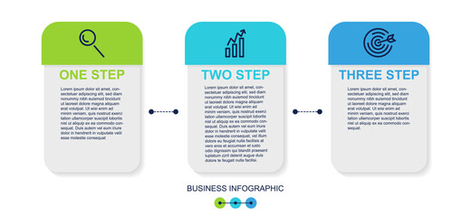 Concept of 3 successive. Images for motivation. Graphic elements for website. Several steps to achieve goal. Pictu re for landing page. Flat vector illustrations isolated on white background