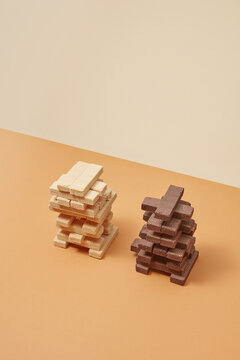 Waffles balanced towers