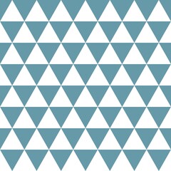 Fototapeta na wymiar Blue and white background. Triangle pattern. Geometrical simple image illustration. Seamless pattern. Triangle mosaic pattern vector background.