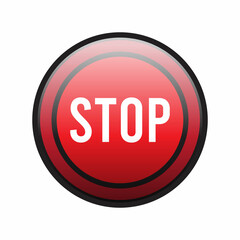 stop button red clipart illustration