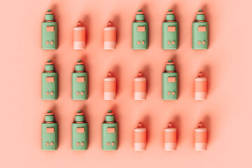 Electronic cigarette and a juice bottle in different shapes