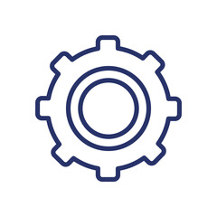 Isolated gear icon