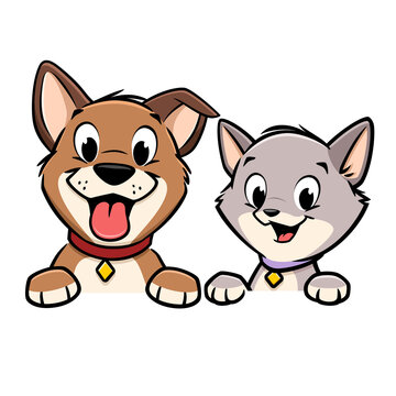Puppy Kitten Cartoon Images – Browse 32,552 Stock Photos, Vectors, and Video  | Adobe Stock