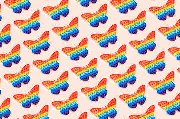 Pattern Rainbow Pop It Bubble Sensory Fidget Toys