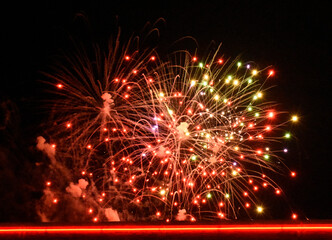 Fototapeta na wymiar fireworks at night