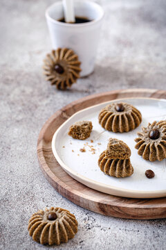 Coffee shortbread cookies