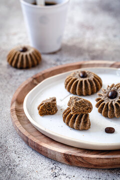 Coffee shortbread cookies