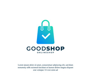 Good Shop icon. Check Shop Logo Icon Design Template Element