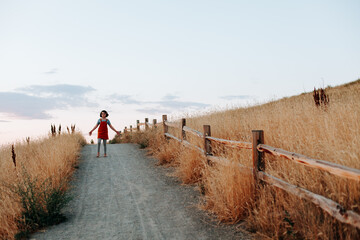 Dry world fence view facing forward