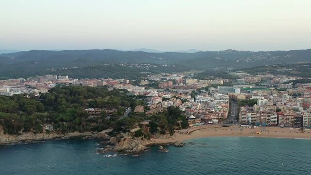 survol de Lloret de mar en catalogne sur la costa brava
