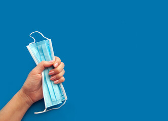 Medical face mask to protect against germs and contamination .