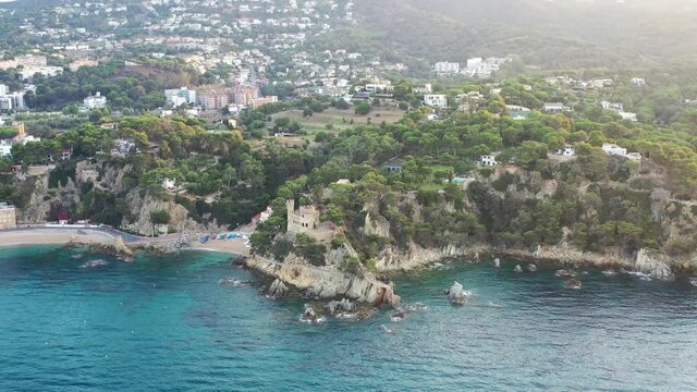 survol de Lloret de mar en catalogne sur la costa brava
