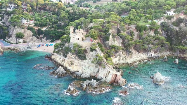 survol de Lloret de mar en catalogne sur la costa brava