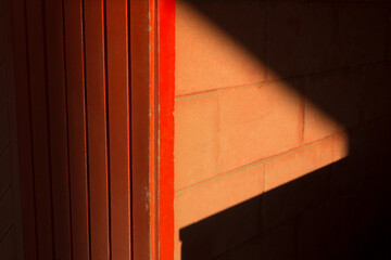 Pink orange wall