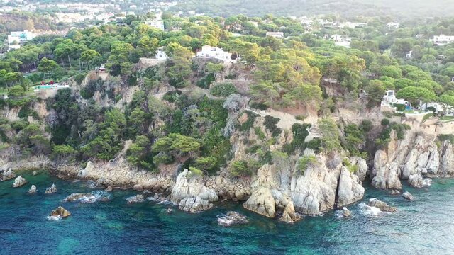 survol de Lloret de mar en catalogne sur la costa brava