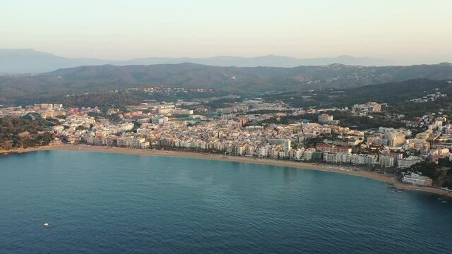 survol de Lloret de mar en catalogne sur la costa brava