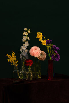 Spring flowers on the table