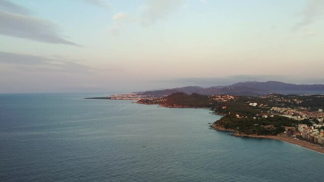 survol de Lloret de mar en catalogne sur la costa brava