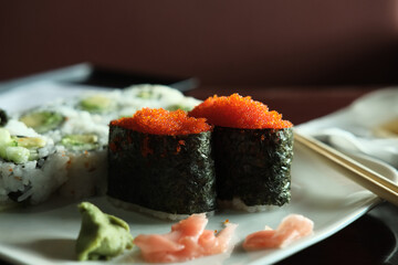 Vegetable Sushi Roll Tobiko