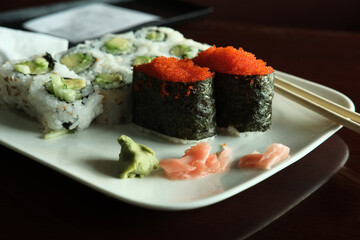 Vegetable Sushi Roll Tobiko