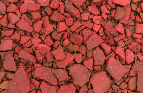 Crushed ceramic tiles