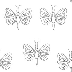 set of butterflies