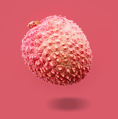fresh pink lychee fruit