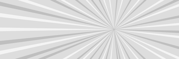 Obraz premium Vector background in comic book style with rays. Retro pop art design. Long horizontal banner.