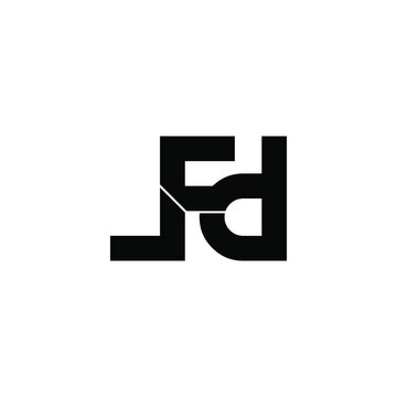 lfd initial letter monogram logo design