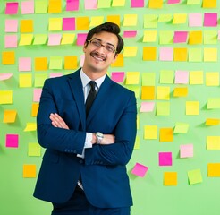 Businessman with many business priorities