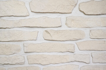 Brick-like white cobblestone irregular
