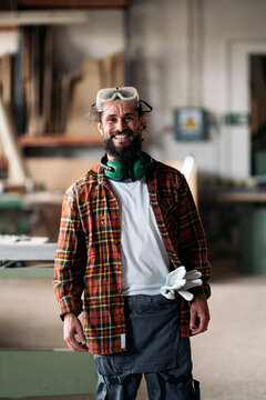 Happy Young Carpenter Portrait