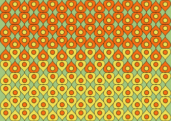 Pattern With Yellow And Red Hearts