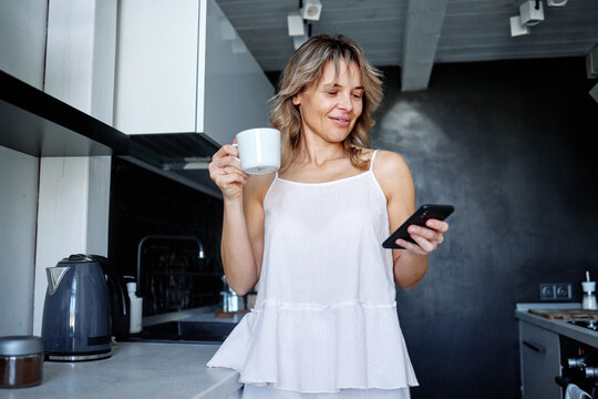Girl spending her morning at home 