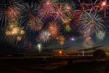 fireworks on the river