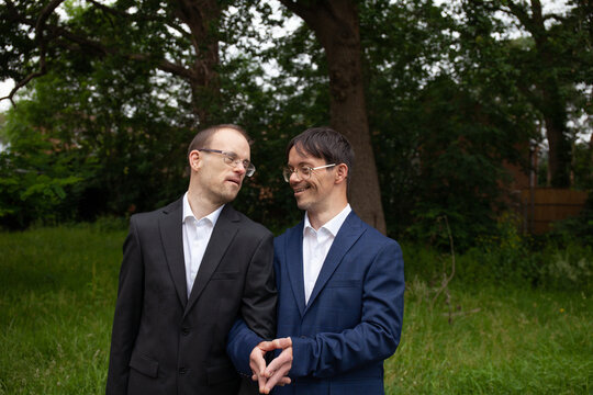 Two close friends with down syndrome.