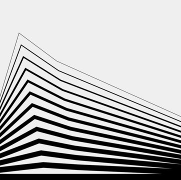 Geometric architectural shape in black and white