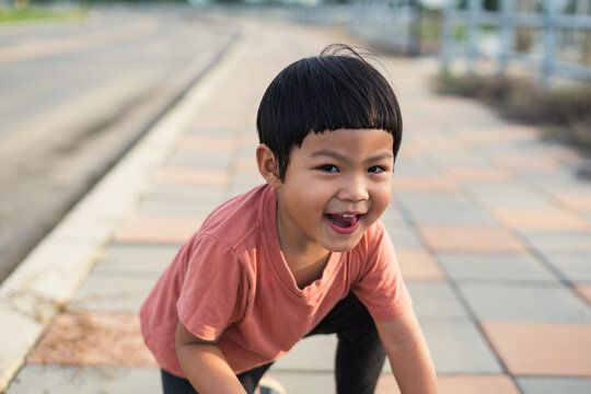 Boy laughing