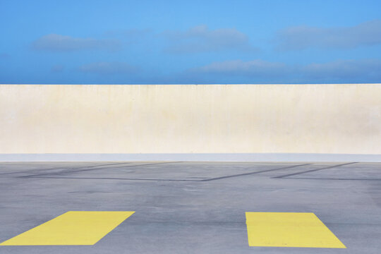 floor and wall of  outdoor parking