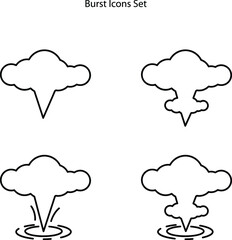 Burst icons set isolated on white background. Burst icon trendy and modern Burst symbol for logo, web, app, UI. Burst icon simple sign.