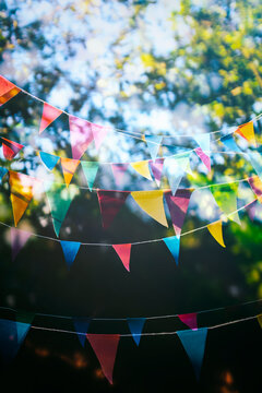 Colourful Bunting a double exposure