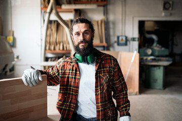 Happy Young Carpenter Portrait