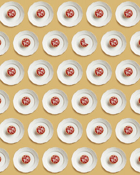 repetitive pattern of pies