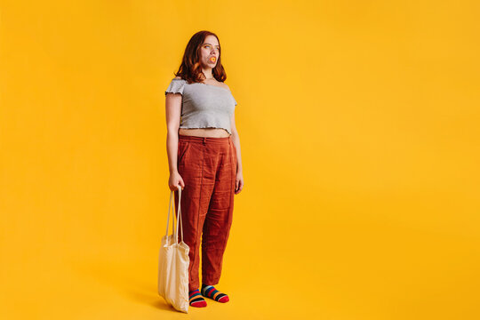 Woman Holding A Totebag 